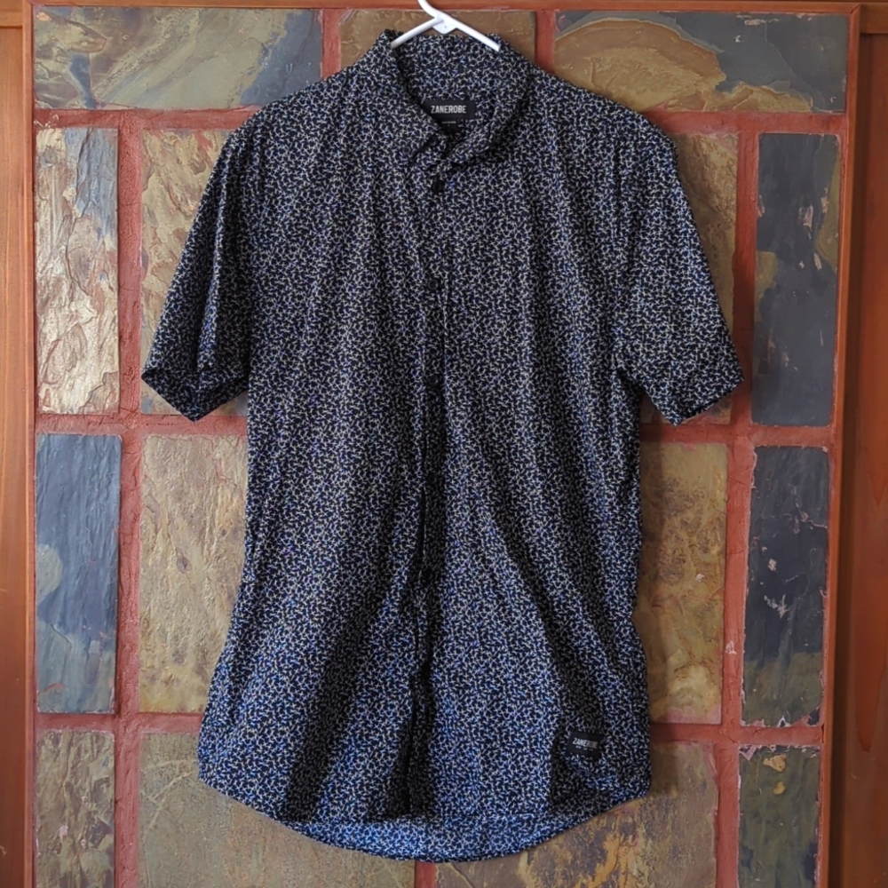 Patterned Black Zanerobe Short Sleeve